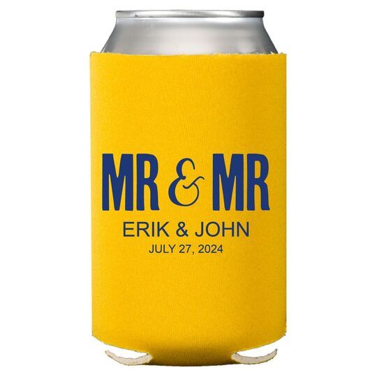 Bold Mr & Mr Collapsible Koozies